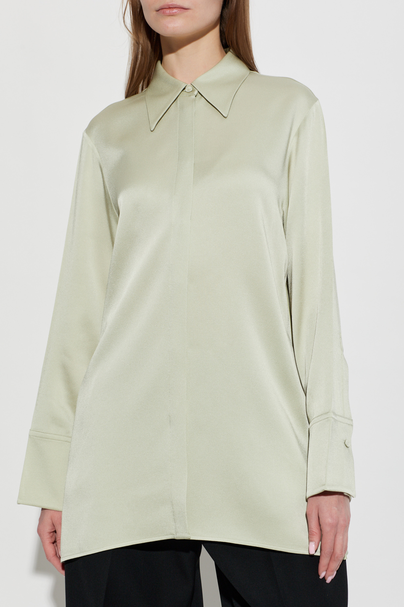 JIL SANDER シワ加工シャツ JIL SANDER Loose-fit satin shirt | Women's | Vitkac